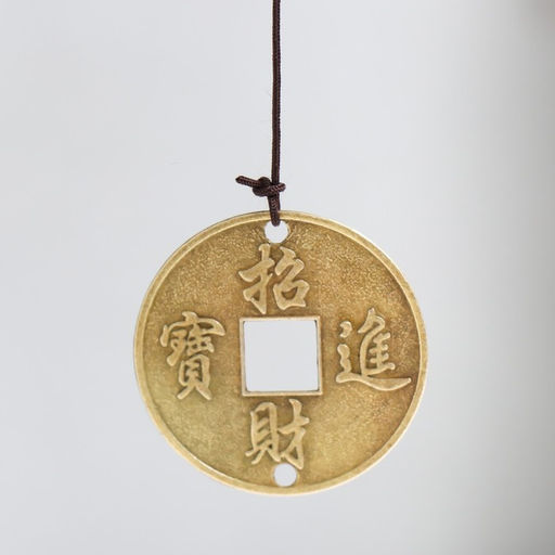 Музыка ветра «Дракон», 6 колокольчиков, под бронзу, 45 см