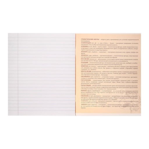 Тетрадь предметная Комикс Аниме 48 листов в линейку Литература, со справочным материалом, обложка мелованный картон, УФ-лак (полный), блок офсет - Calligrata фото 3