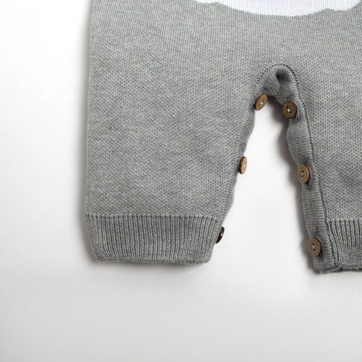 Комбинезон вязаный Крошка Я Мишка рост 68-74 см, цвет серый  фото 5