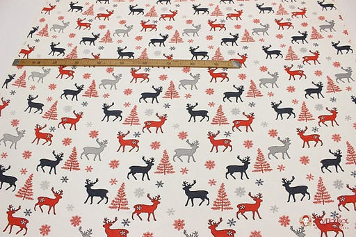 Рогожка Гренландия, цв.серый/красный, ВИД2, СОРТ2, ш.1.5м, хл-100%, 180гр/м.кв - Купава фото 3