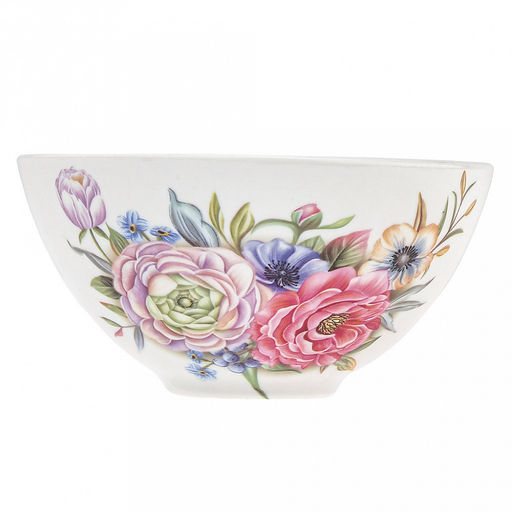 Пиала фарфоровая "Розы 3D" 2 вариант 350мл, д12,1см, h6,4см, дно д5,6см (Россия)