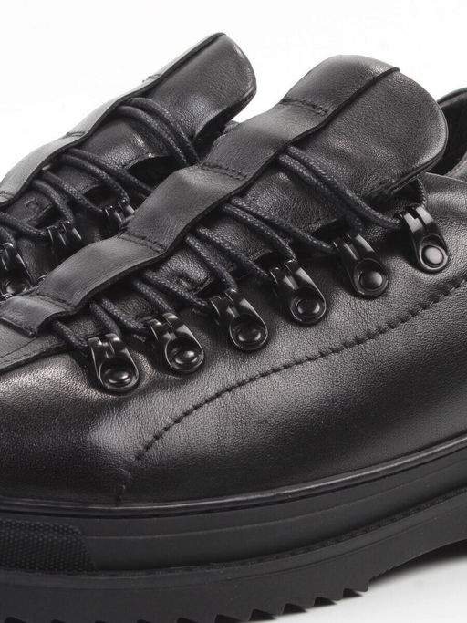 05-1829M-8-959 BLACK Ботинки зимние мужские (натуральная кожа, натуральный мех)