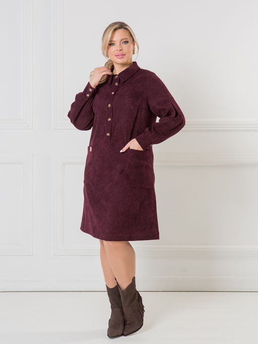 NOVITA Платье 1374 из эластичного микровельвета (Вискоза 55%)  фото 5