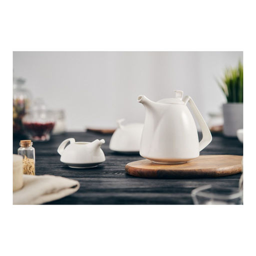 Сахарница фарфоровая с крышкой Walmer Savanna, 0.35 л, цвет белый  фото 3