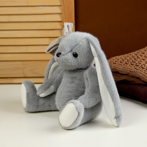 Мягкая игрушка «Зайка», 23 см, серый