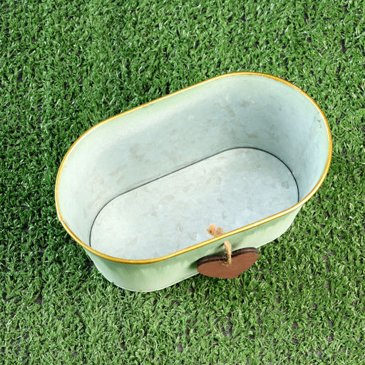 Кашпо «Ведёрко Генри», 11×19×9 см, зелёный