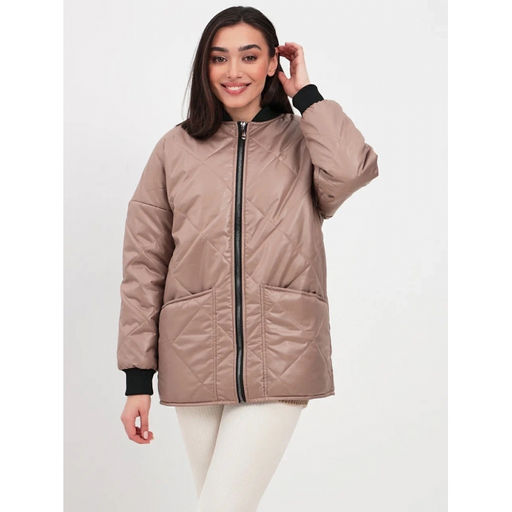 Демисезонная куртка-бомбер, цвет - бронза