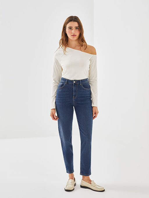 Mom Fit Kad?n Jean Pantolon