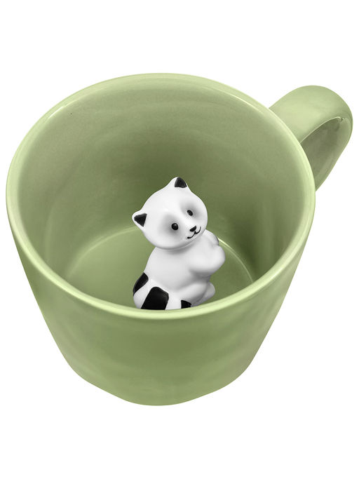 Кружка 300 мл 14*10*7,5 см "Енот" с фигуркой внутри, фарфор