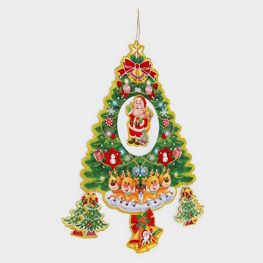 Новогоднее украшение настенное Новогодняя ёлка, подвеска, 62х36 см - Simaland фото 2