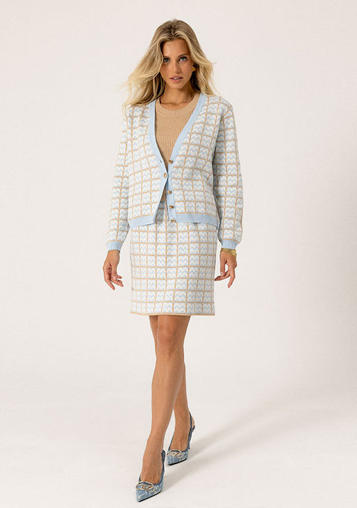 SS-2520 юбка женская голубой - Mozart фото 5