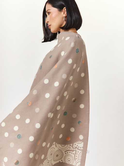 в составе ШЕРСТЬ и КАШЕМИР Большой, мягкий, теплый двусторонний палантин - Tantino фото 5