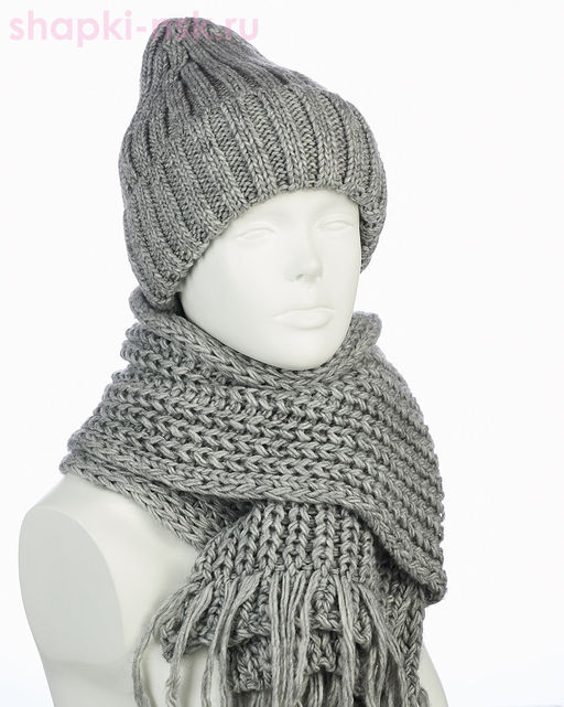 02623 F 1А Гиза Комплект женский флис (колпак+шарф) (56-58)