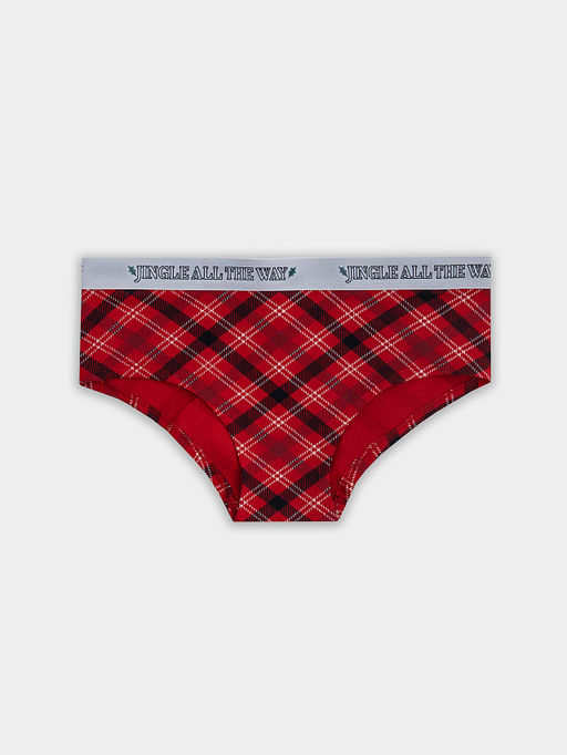 Цена за 2 штуки! Трусы шорты женские новогодние в клетку - Mark formelle фото 8