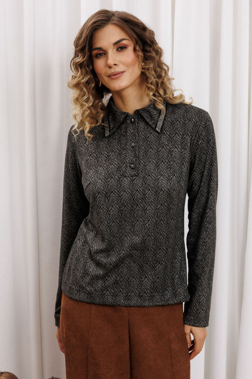 Джемпер Gizart 15422 серый тигровый замша