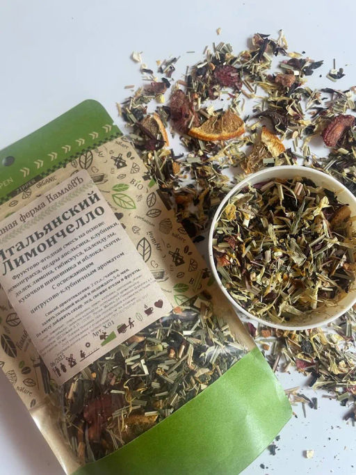 КамлёвЪ Ice Tea Итальянский Лимончелло, чай листовой каркаде + зеленый фруктовый, 50 г - Камлевъ фото 12