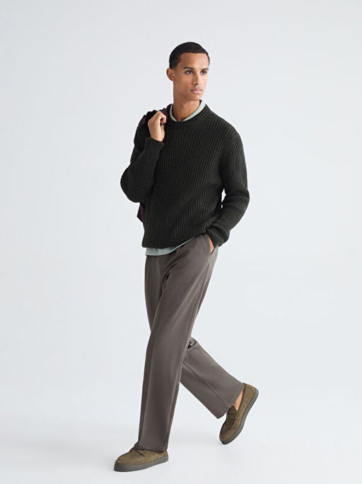 Bisiklet Yaka Erkek Triko Kazak