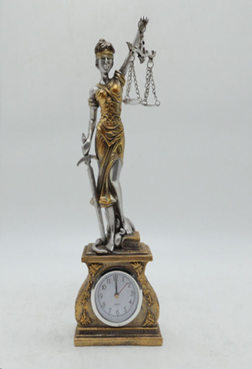 Часы статуэтка Фемида 30 см / QMH218735-3 /уп 12/