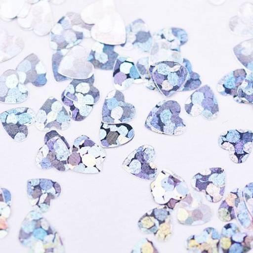 Камифубуки К88 "Сердечки" серебро, голография