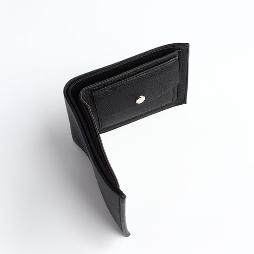 Портмоне мужское без застёжки, отдел для карт, монет, чёрное