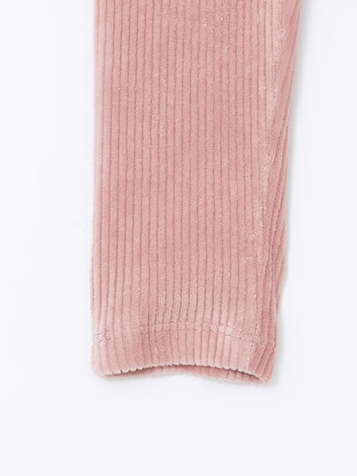 Beli Lastikli Kadife K?z ?ocuk Tayt Pantolon