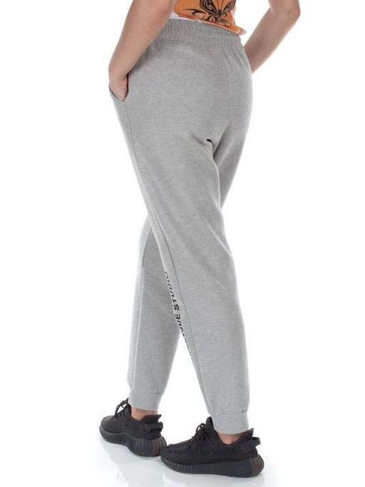 M053 LT. GRAY Брюки спортивные утепленные женские (85% хлопок, 10% полиэстер, 5% спандекс) - Fashion фото 5
