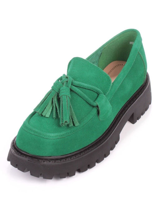 03-5929-3 GREEN Лоферы женские (натуральная замша) - No name фото 4