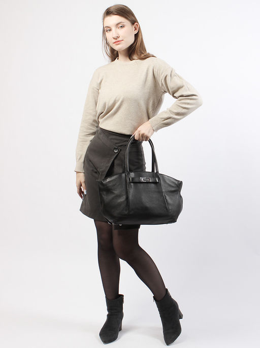 LACCOMA сумка Y2423-черный натуральная кожа полиэстер  фото 2