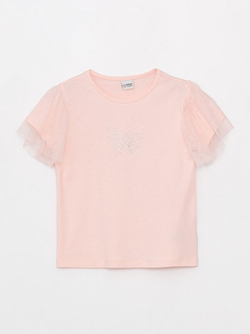 Bisiklet Yaka K?sa Kollu K?z ?ocuk Ti??rt