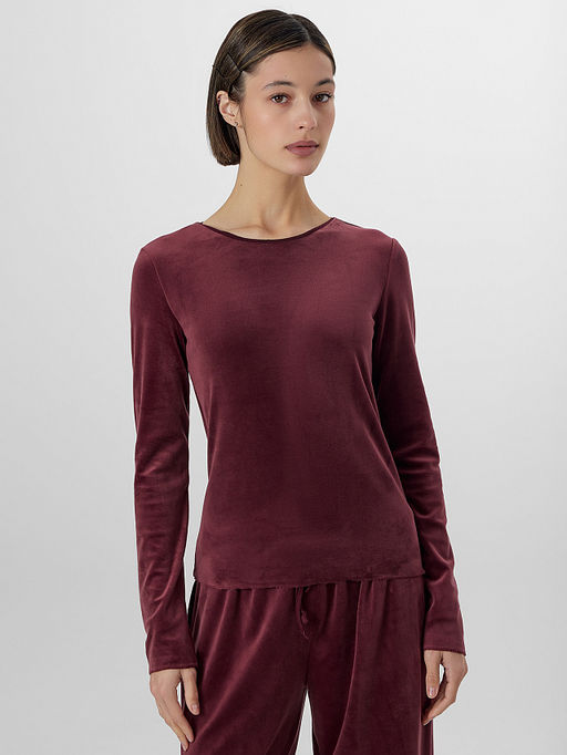 Комплект домашний женский велюровый бордовый - Mark formelle фото 3