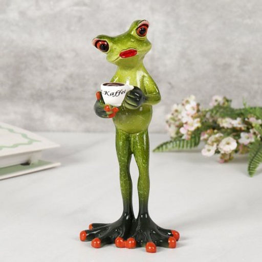 Фигурка Лягушка с чашкой Кофе 16 см / YX09002 /уп 2/36/ - Галеонтрейд фото 3