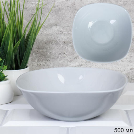 Тарелка суповая квадратная 460 мл 165 мм Серый / SQ-LFW65 /уп 72/ - Галеонтрейд фото 2