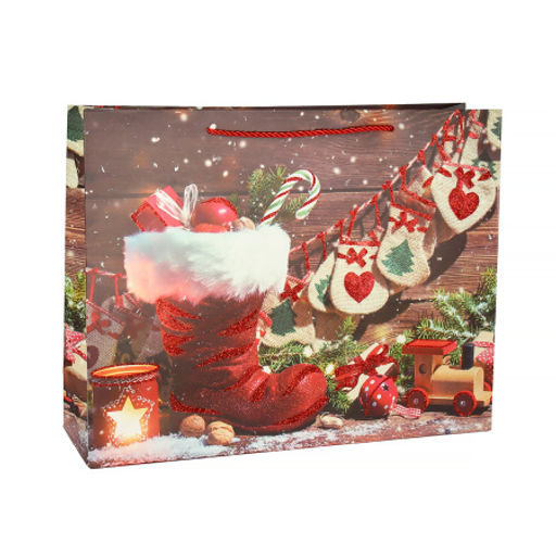 Цена за 12 шт. Пакет подарочный 26х32х10 / 362-61-M /уп 12/480/Новый год - Галеонтрейд фото 10