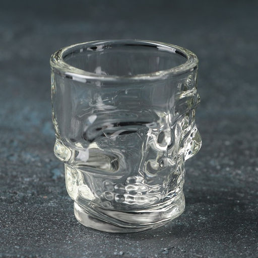 Цена за 6 шт. Стопка «Череп. Хэллоуин», 50 мл, стекло, прозрачная