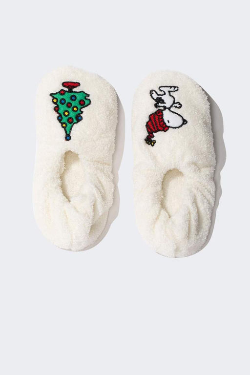 Женские домашние ботинки Snoopy на плоской подошве - Defacto фото 6