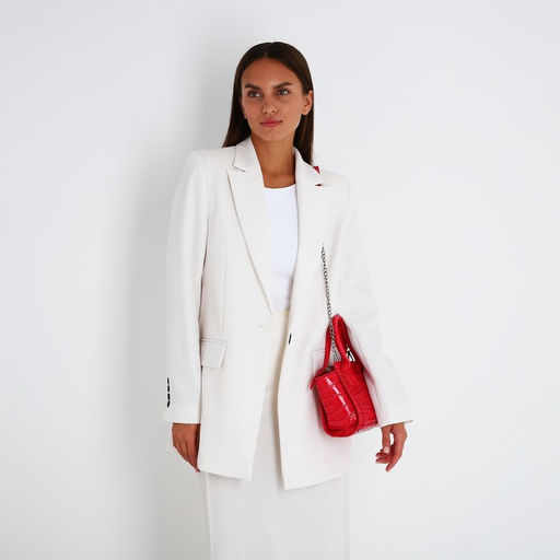 Сумка женская тоут на молнии, 18.5×8×15 см, розовая