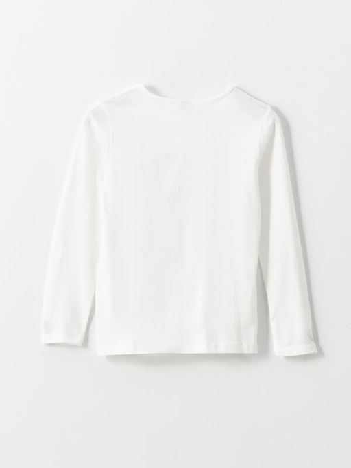 Bisiklet Yaka K?z ?ocuk Ti??rt - Waikiki фото 2