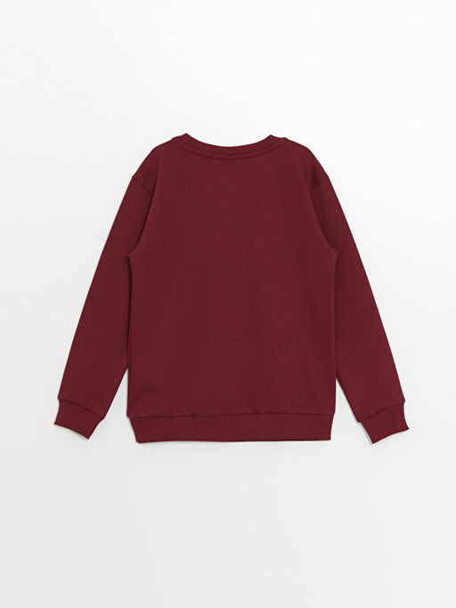 Bisiklet Yaka Bask?l? Uzun Kollu Erkek ?ocuk Sweatshirt - Waikiki фото 3