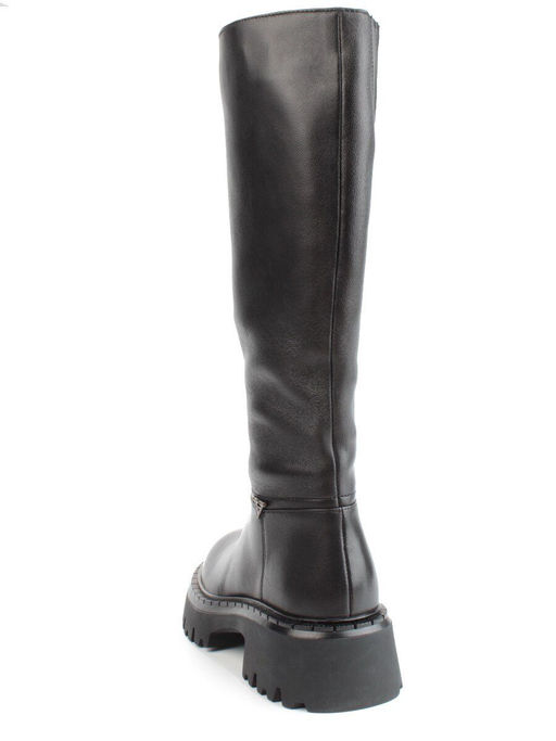 02-FJ725-1M BLACK Сапоги зимние женские (натуральная кожа, байка, натуральный мех) - Фабричный китай фото 7