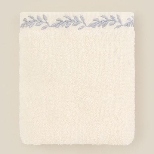 Полотенце махровое SL HOME: Floral «Айвори» 30×60 см, хлопок 100%, бежевое