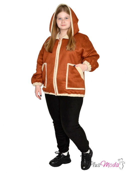 Дубленка-куртка Модель №1791 размеры 44-84 - Plusmoda фото 8