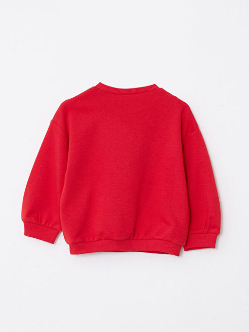 Bisiklet Yaka Uzun Kollu Bask?l? K?z Bebek Sweatshirt - Waikiki фото 2
