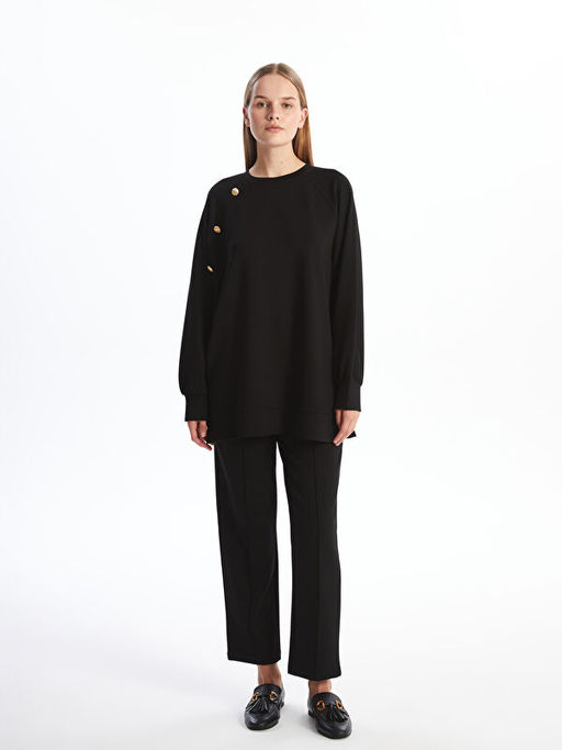 Bisiklet Yaka Kad?n Sweatshirt Tunik