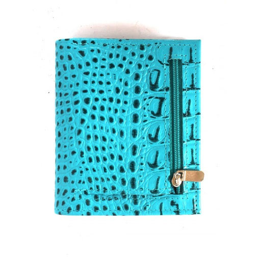 Портмоне женское Croco-ПР-905 натуральная кожа 2 отд, 8 карм, бирюза кайман (72) 264622  фото 2