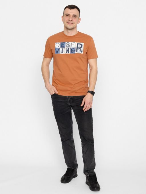 CRB wear/FSSM 60228-33 Футболка мужская,коричневый/Ex.Cherubino  фото 2