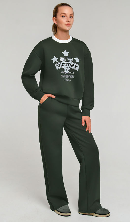 Арт. 2804 Костюм с брюками женский 44-50(4 шт) Цвет:хаки