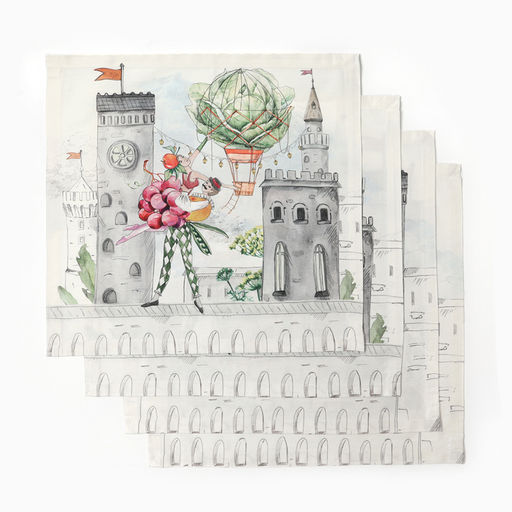 Набор салфеток «Этель» Circus show, 40×40 см - 4 шт., 100% хлопок., 190 г/м²