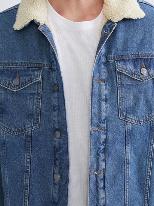 Standart Kal?p Erkek Jean Ceket