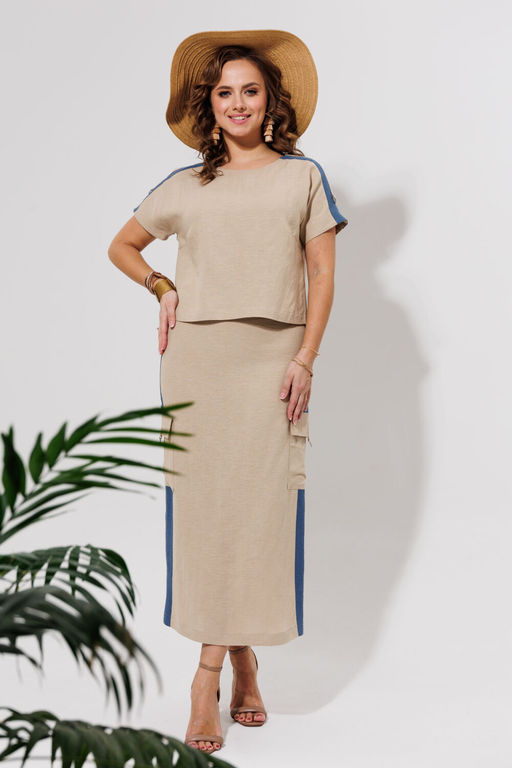 Костюм Galean Style 964 беж с синим