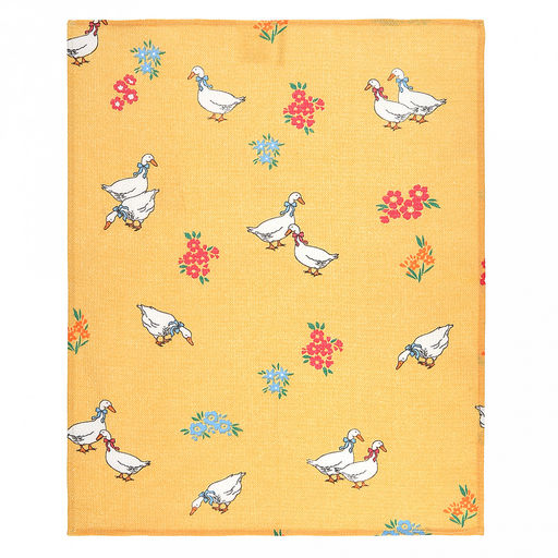 Салфетка хозяйственная 50х60см "Гуси", вафельное полотно, хлопок 100%, плотность 245г/м2, без упаковки, "Домашняя мода" (Россия)